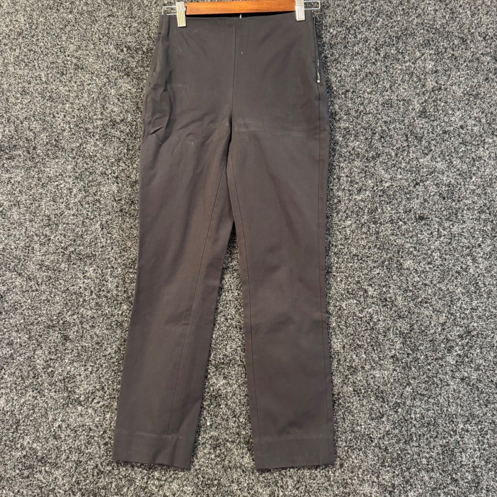 Everlane The Ankle Pants Black‎ Size 00 Elastic Waist Straight Leg